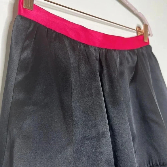 H&M Conscious Collection Black With Pink Trim Satin Skirt - Picture 5 of 9